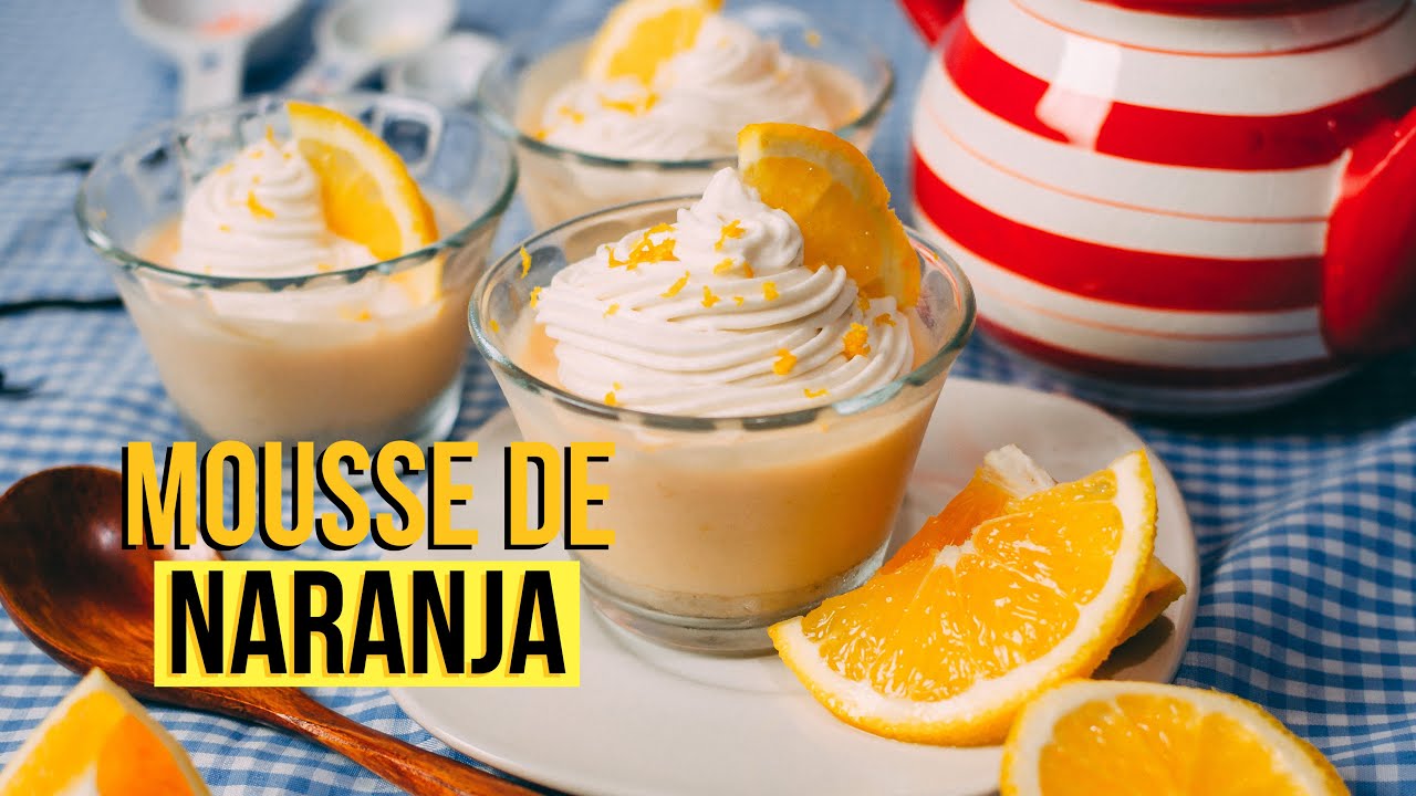 mousse de naranja con leche condensada fácil