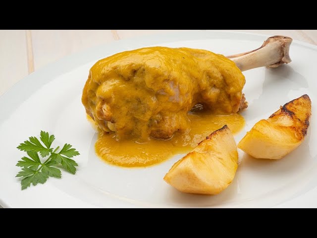 muslos de pavo al horno con salsa