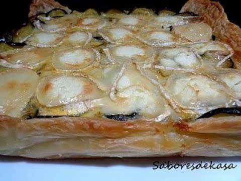 pastel de calabacin y queso de cabra
