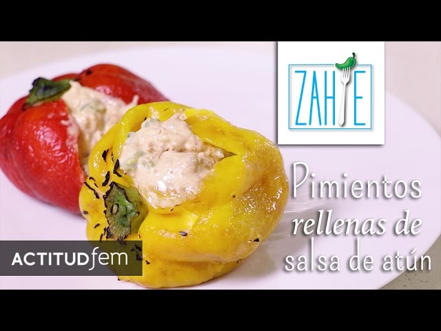 pimientos rellenos de atún y verduras