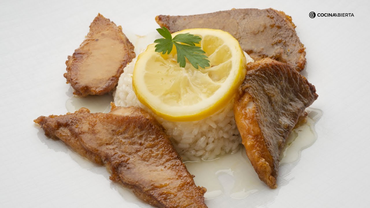 popietas de gallo con salsa de limon