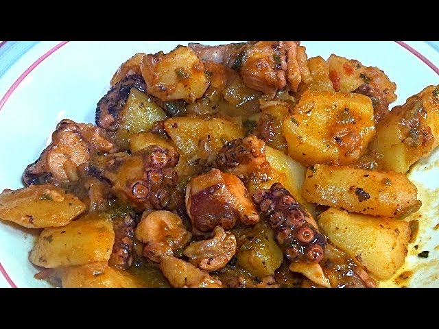 receta asturiana de pulpo con patatas