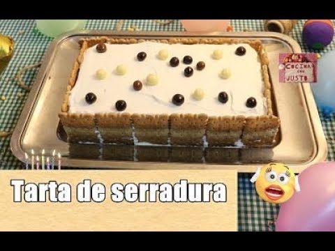 tarta de galletas con nata y leche condensada