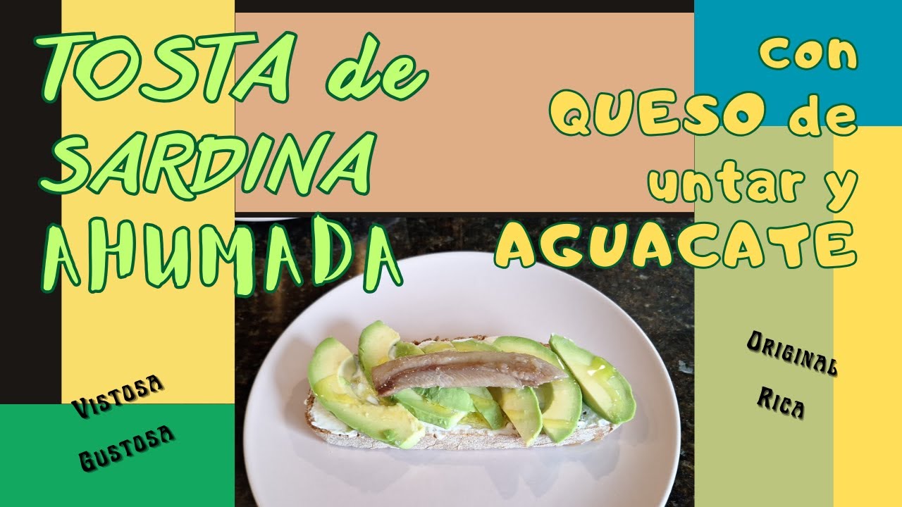 tosta de sardina ahumada con queso