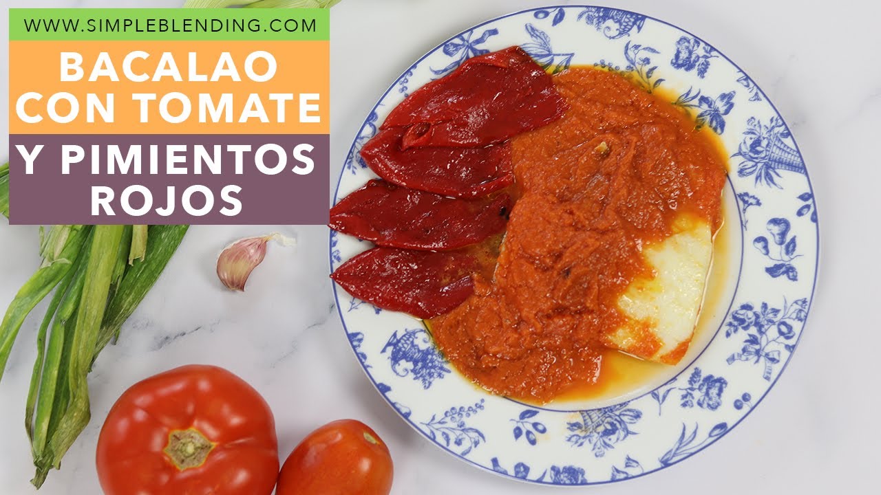 bacalao con pimientos rojos y tomate