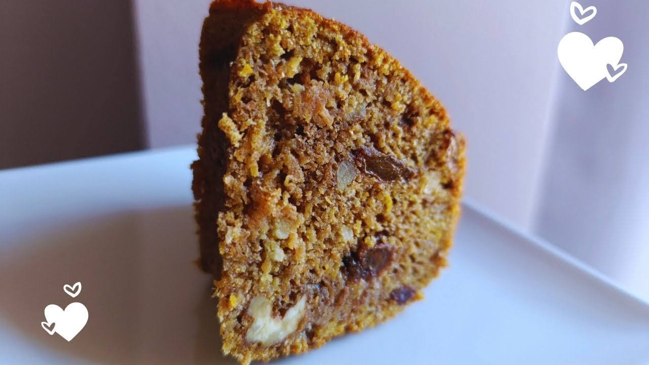 bizcocho integral de zanahoria y nueces