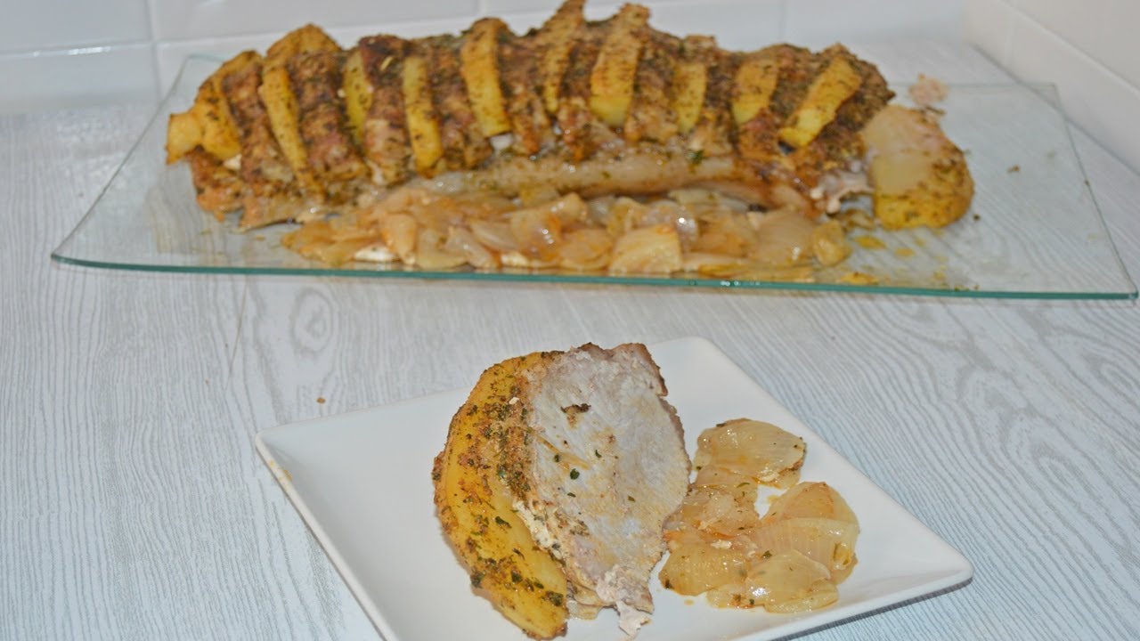 cinta de lomo al horno con patatas
