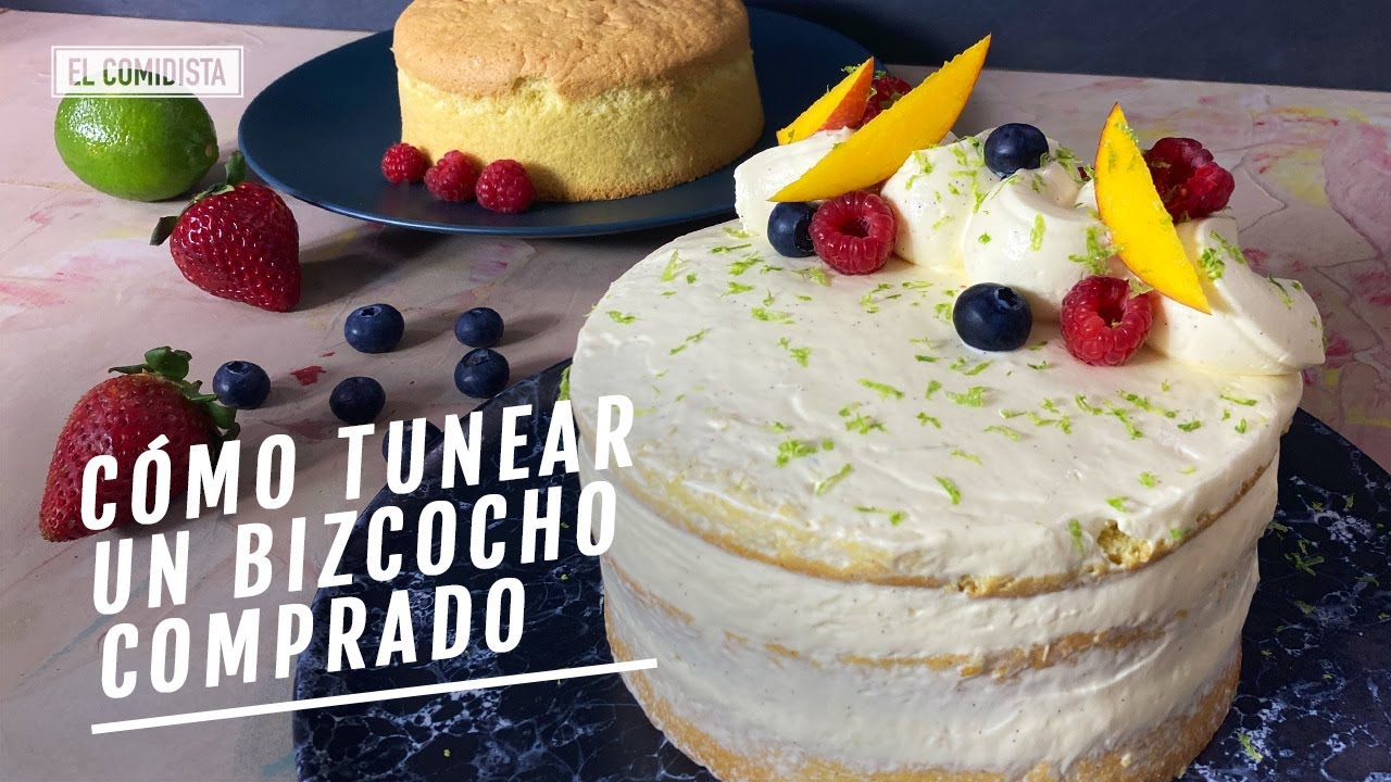 como rellenar una tarta de bizcocho comprado