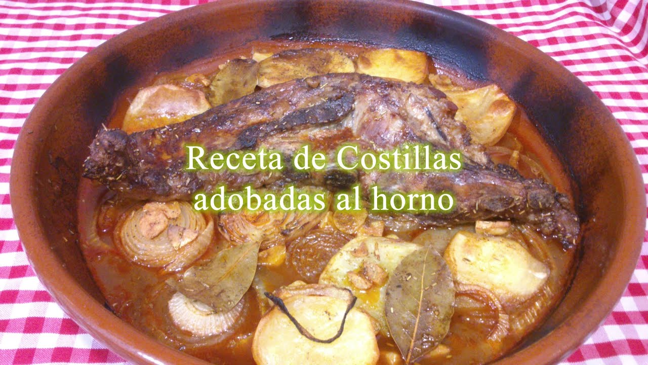 costillas adobadas al horno de rechupete