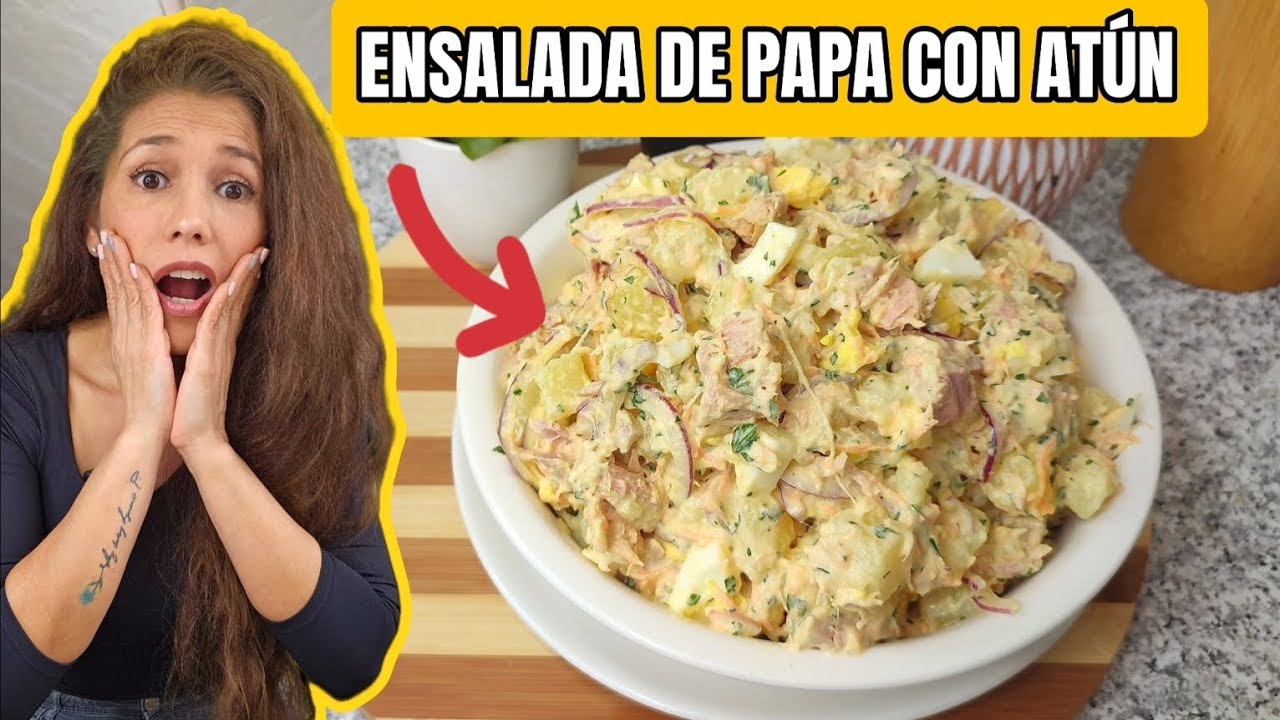 ensalada de patatas huevo y atun