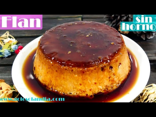 flan en olla express sin flanera