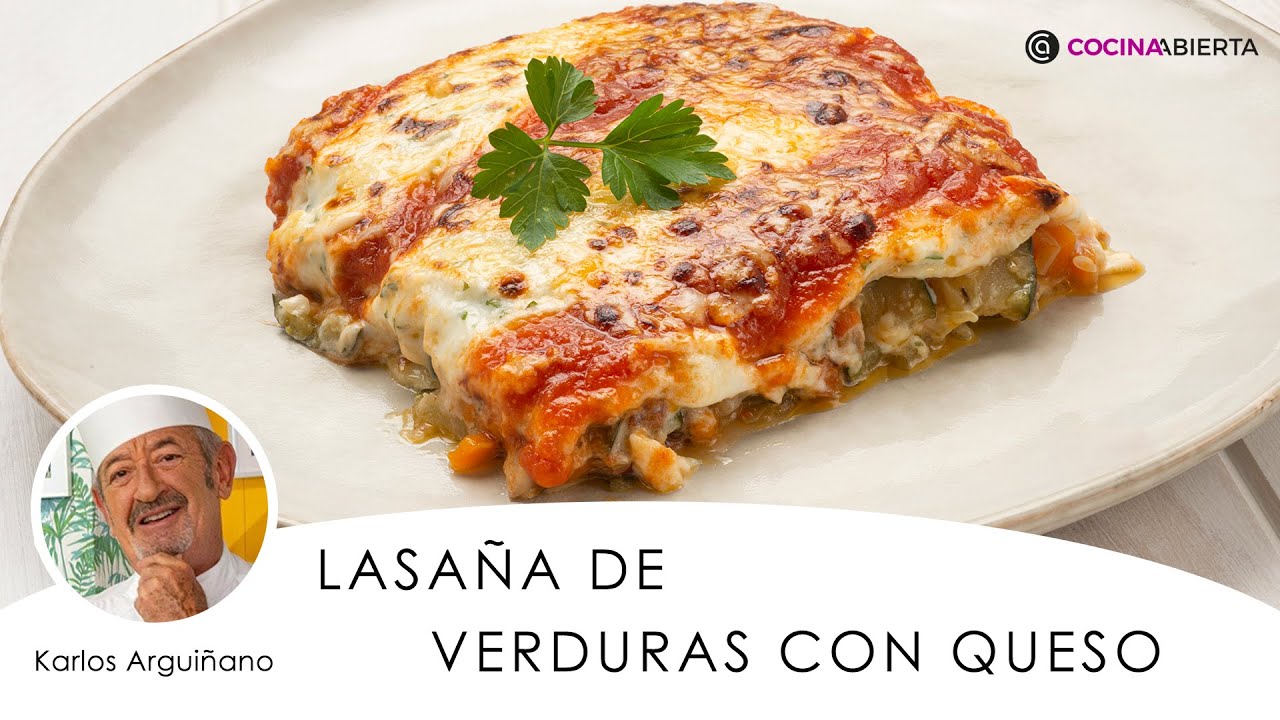 lasaña de verduras y carne arguiñano
