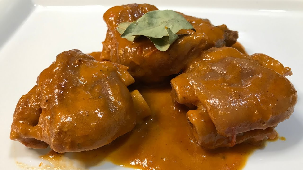 manitas de cerdo guisadas en olla rapida