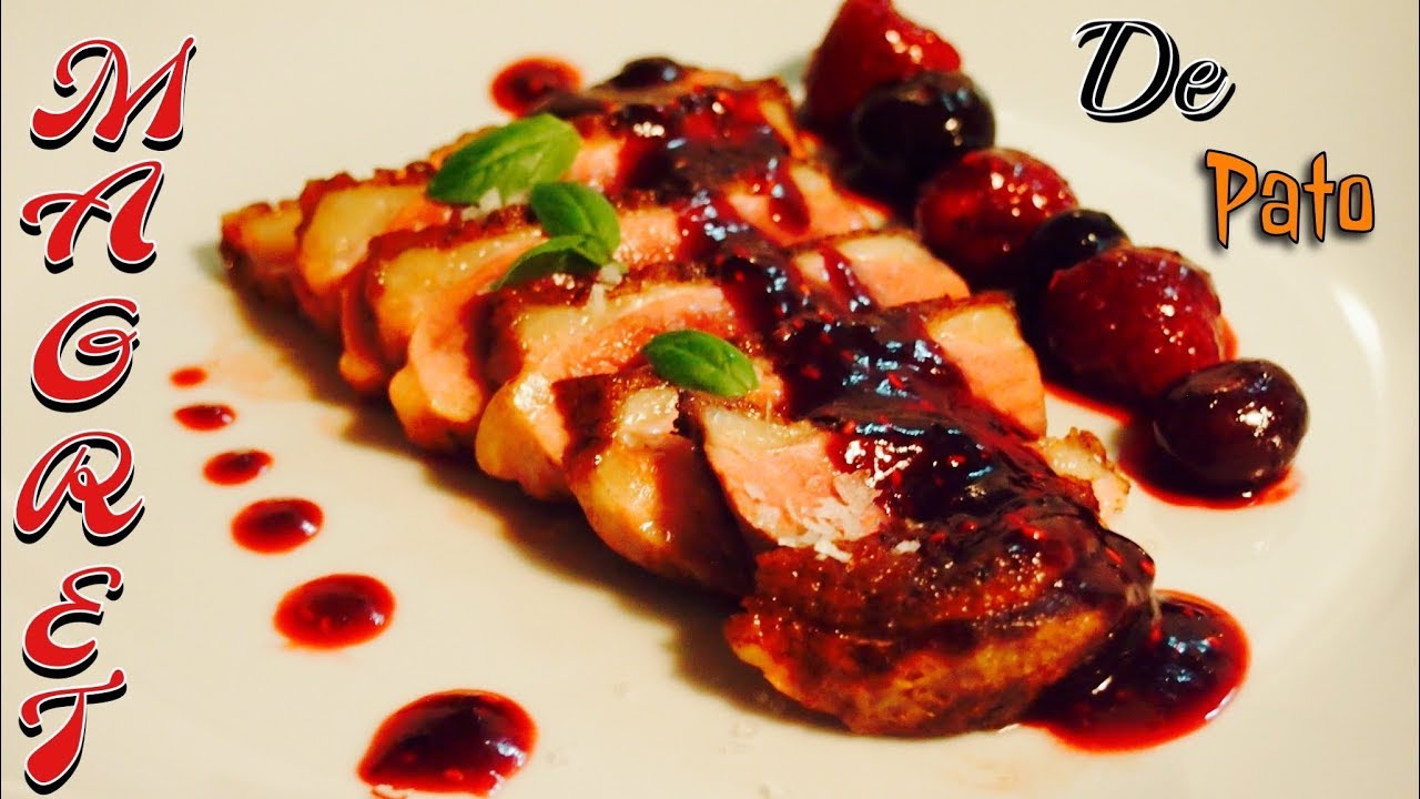 pato con salsa de frutos rojos