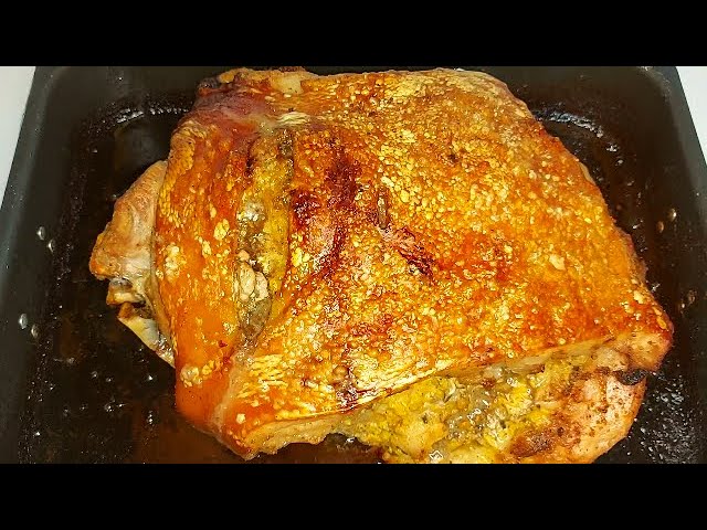 pierna de cerdo al horno con piel