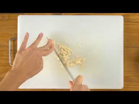 puré de boniato con pollo para bebés