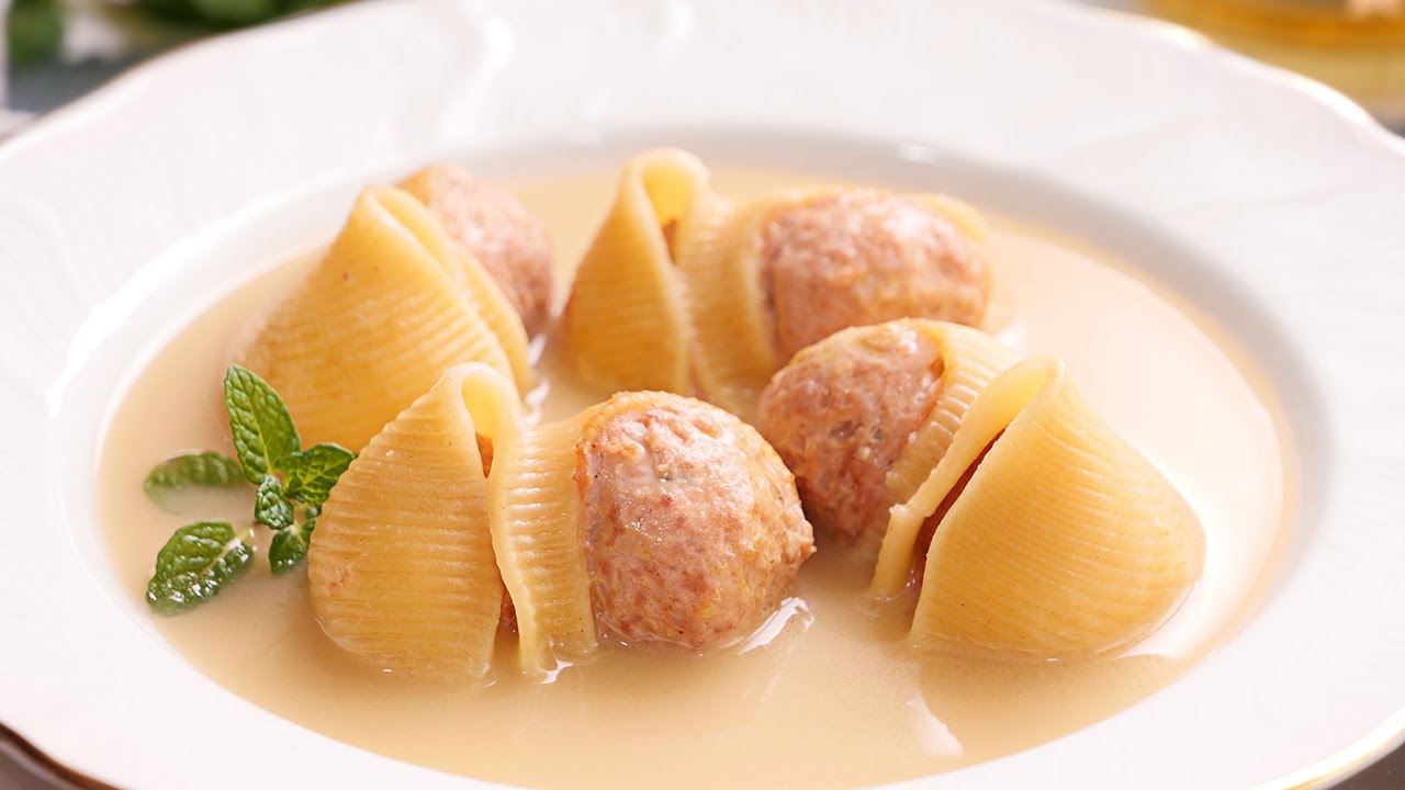 receta sopa de galets amb pilota