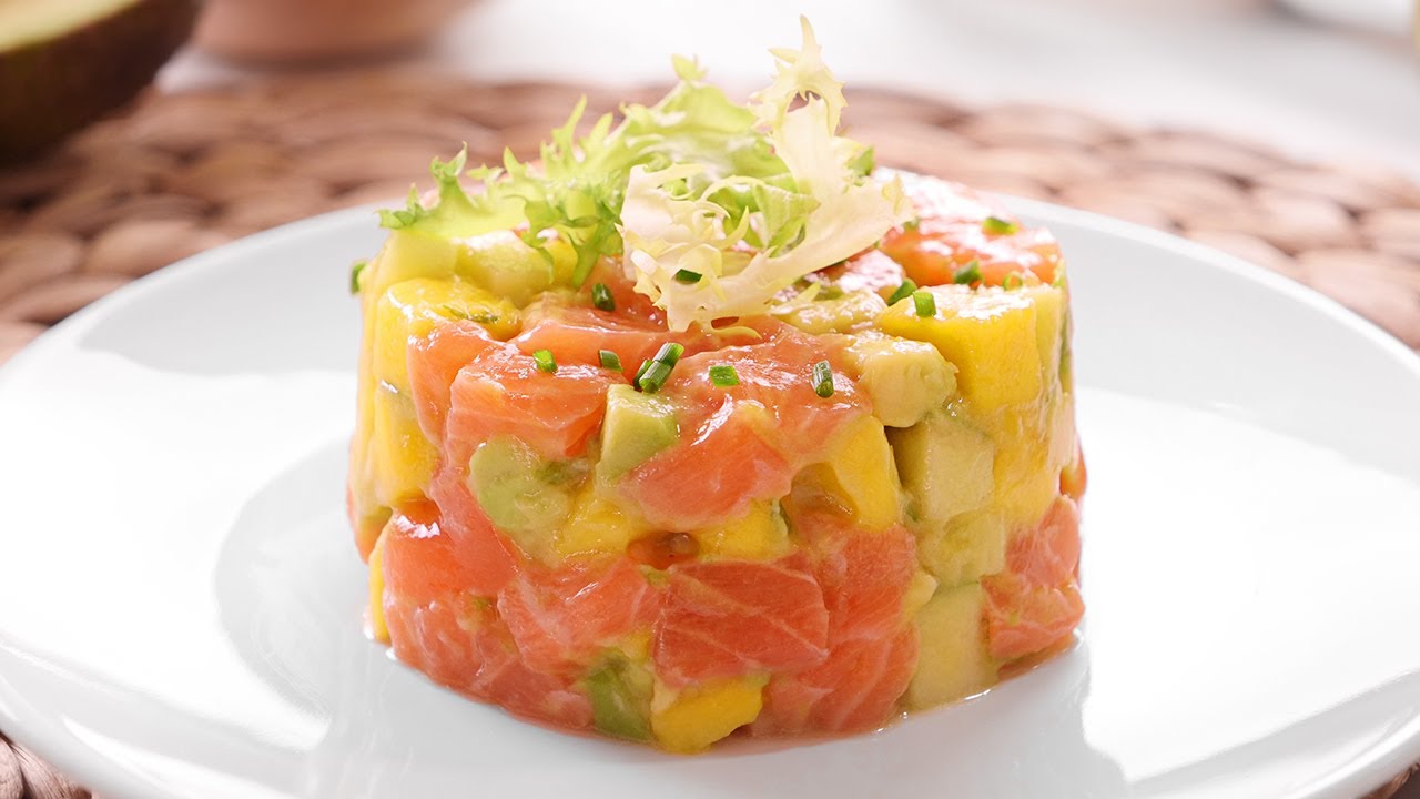 receta tartar de salmon aguacate y tomate
