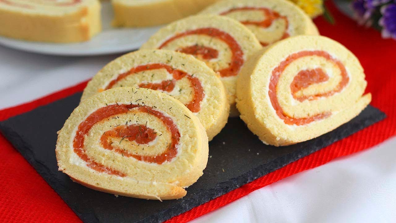 rollitos de salmon ahumado con queso