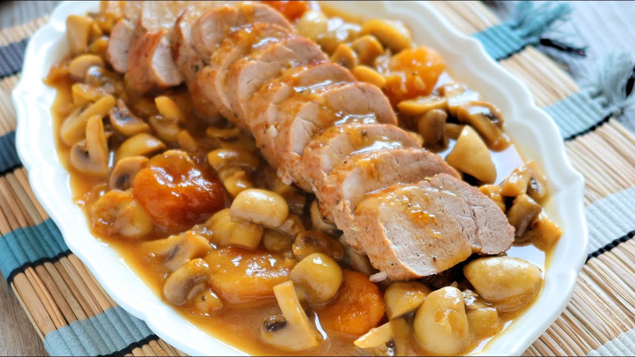 solomillo de cerdo al horno con cerveza y patatas