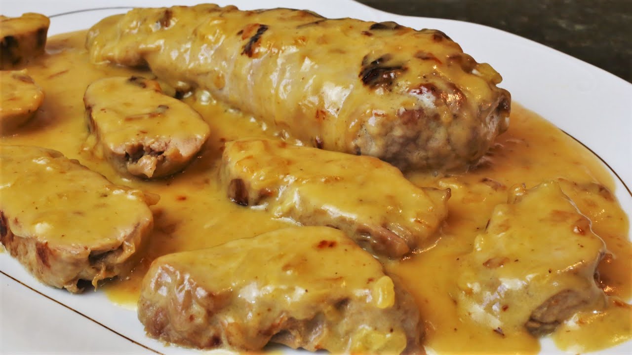 solomillo de cerdo con queso de cabra