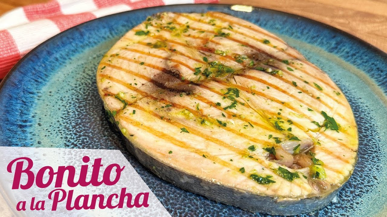 bonito a la plancha con cebolla