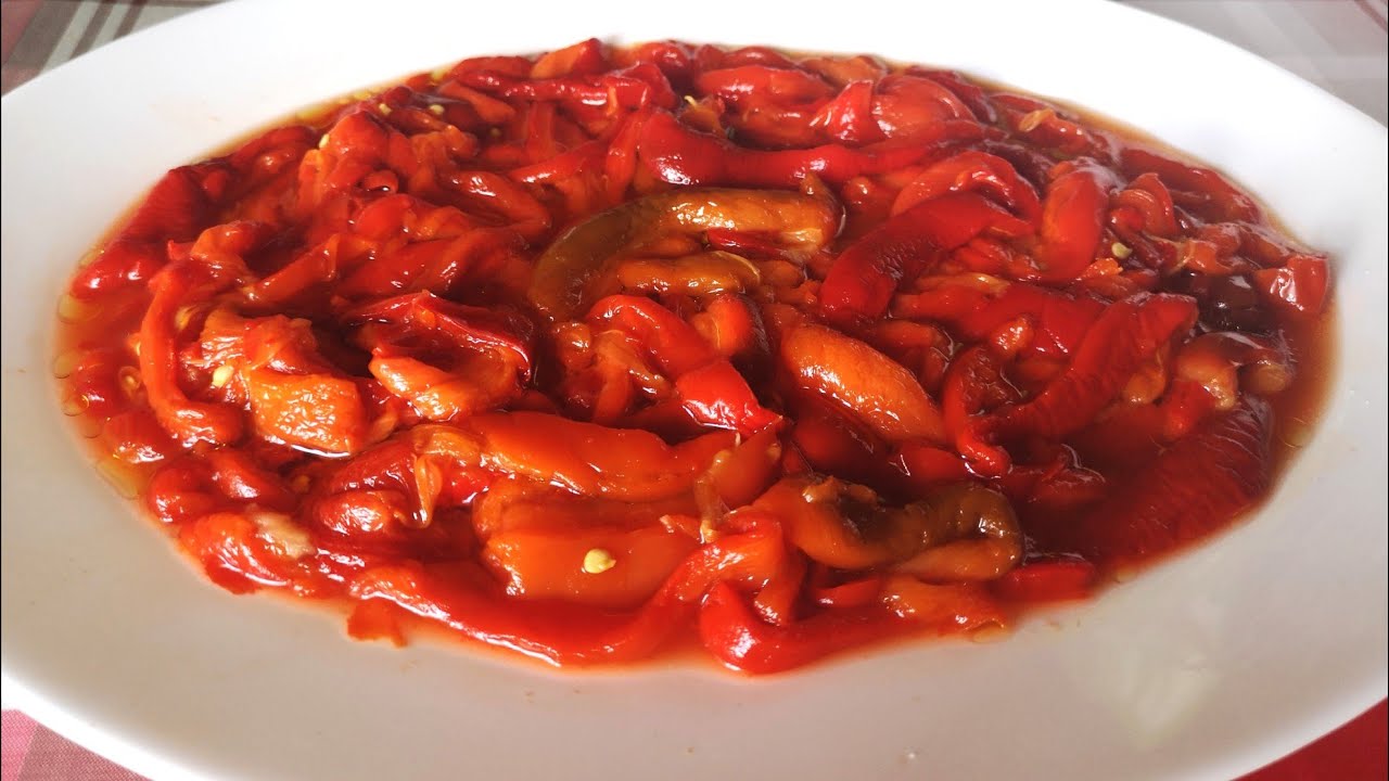 como asar pimientos rojos en el microondas