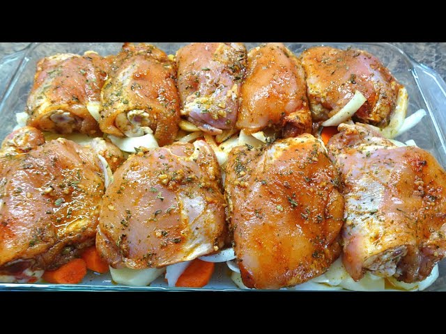 contramuslos deshuesados de pollo al horno tiempo
