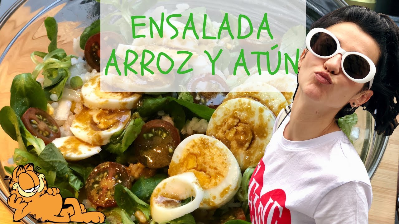 ensalada de arroz con atun y huevo