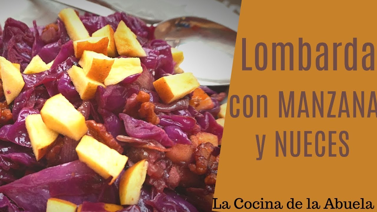 ensalada de lombarda con manzana y nueces
