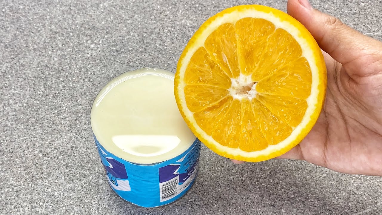 mus de naranja con leche condensada