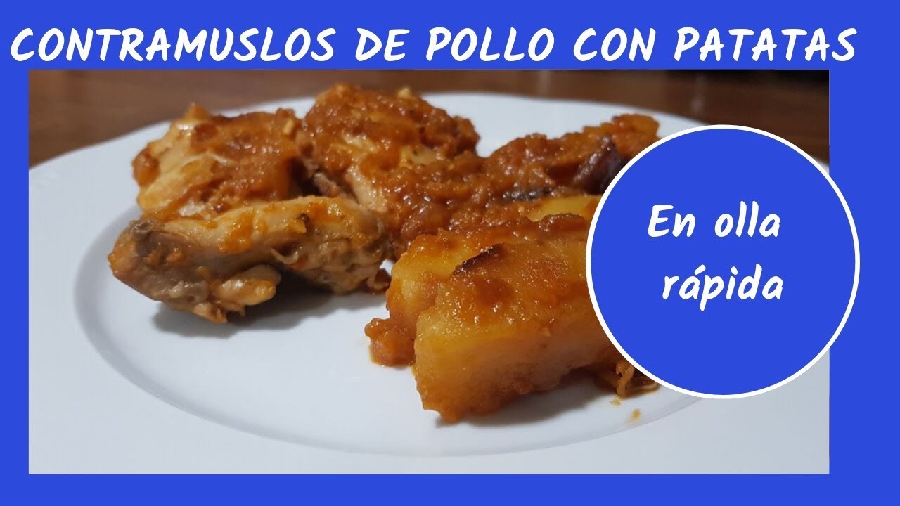 muslos de pollo con patatas en olla rapida