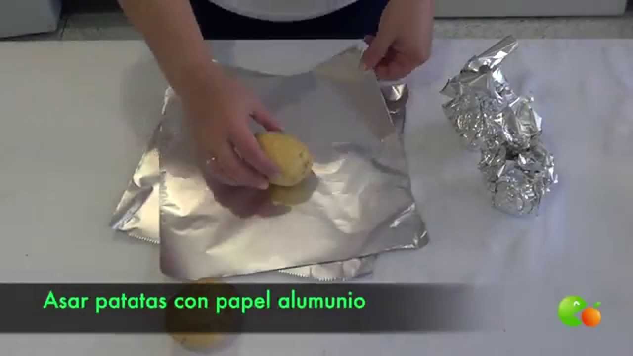 patatas al horno con papel albal tiempo