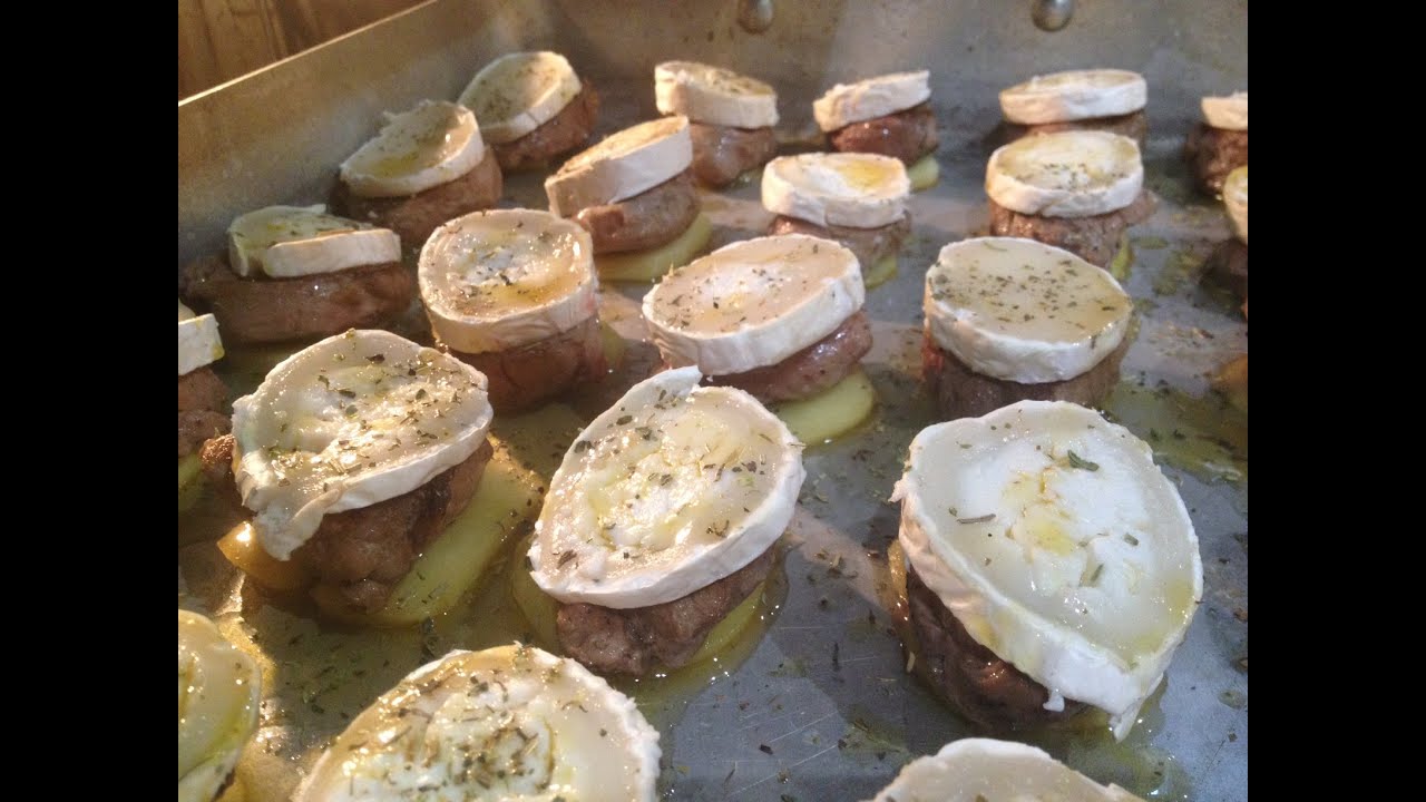 solomillo con queso de cabra y manzana
