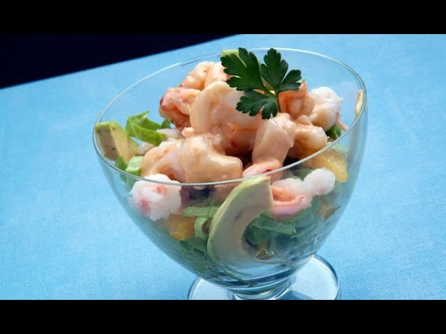 coctel de gambas con salsa rosa