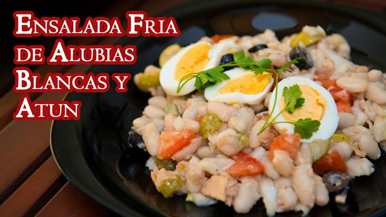 ensalada de alubias blancas y atun
