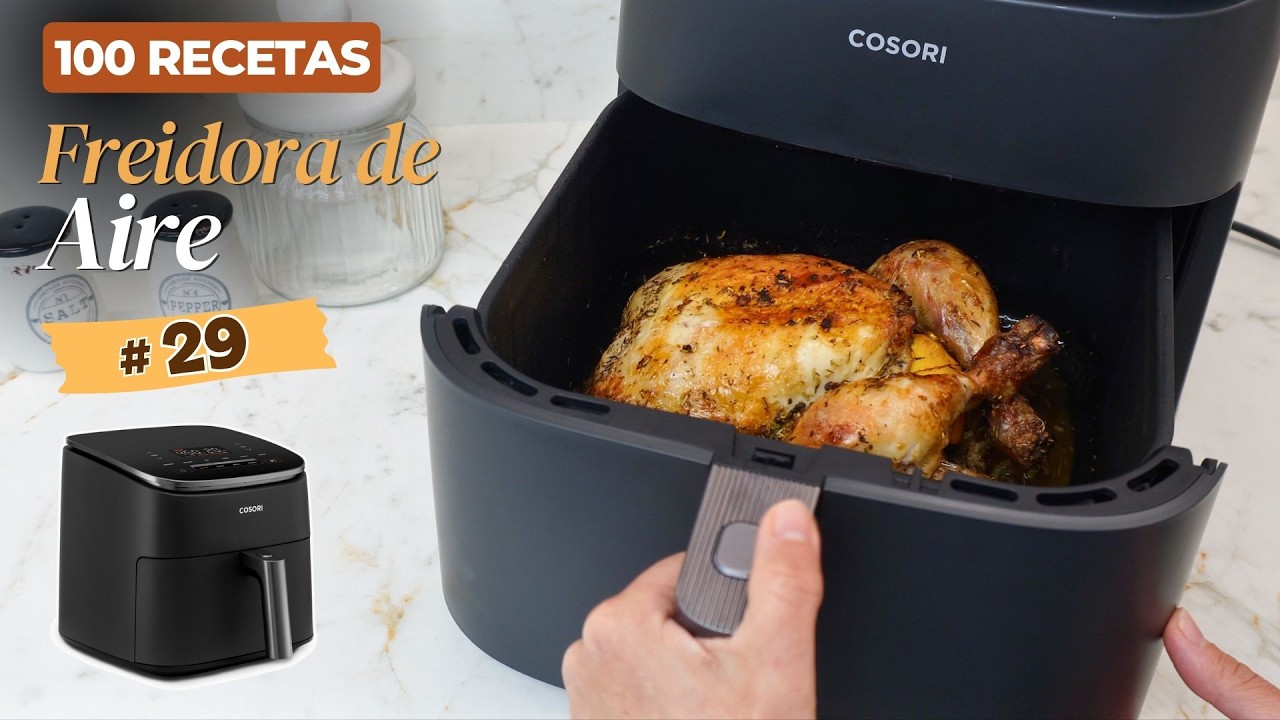 pollo asado en freidora de aire cosori