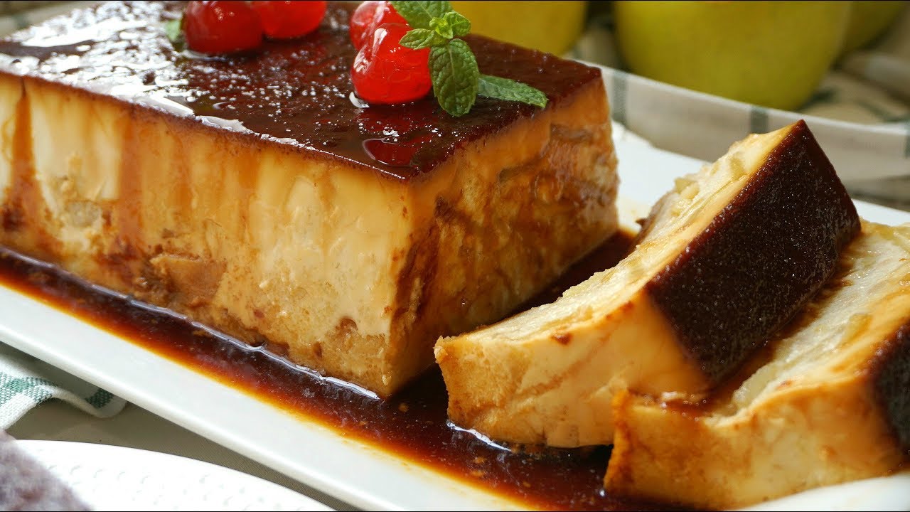pudin de pan duro y manzana