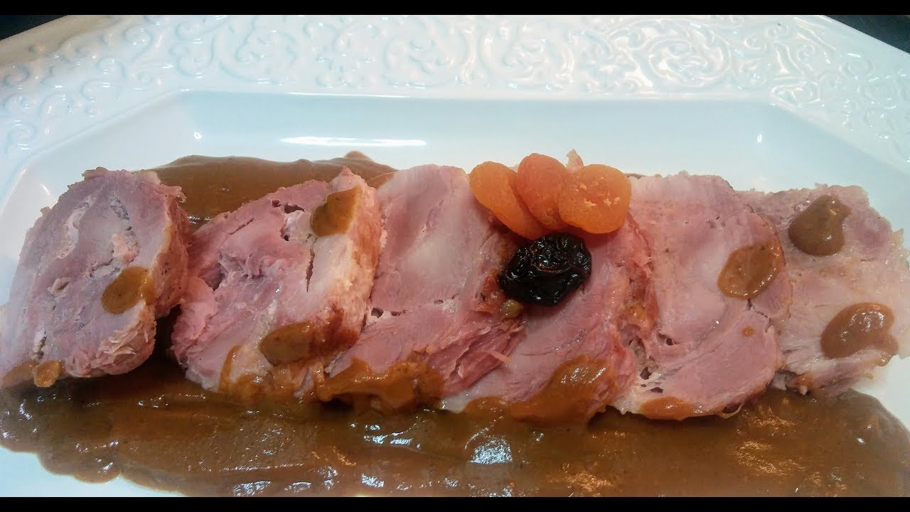 receta de redondo de cerdo relleno