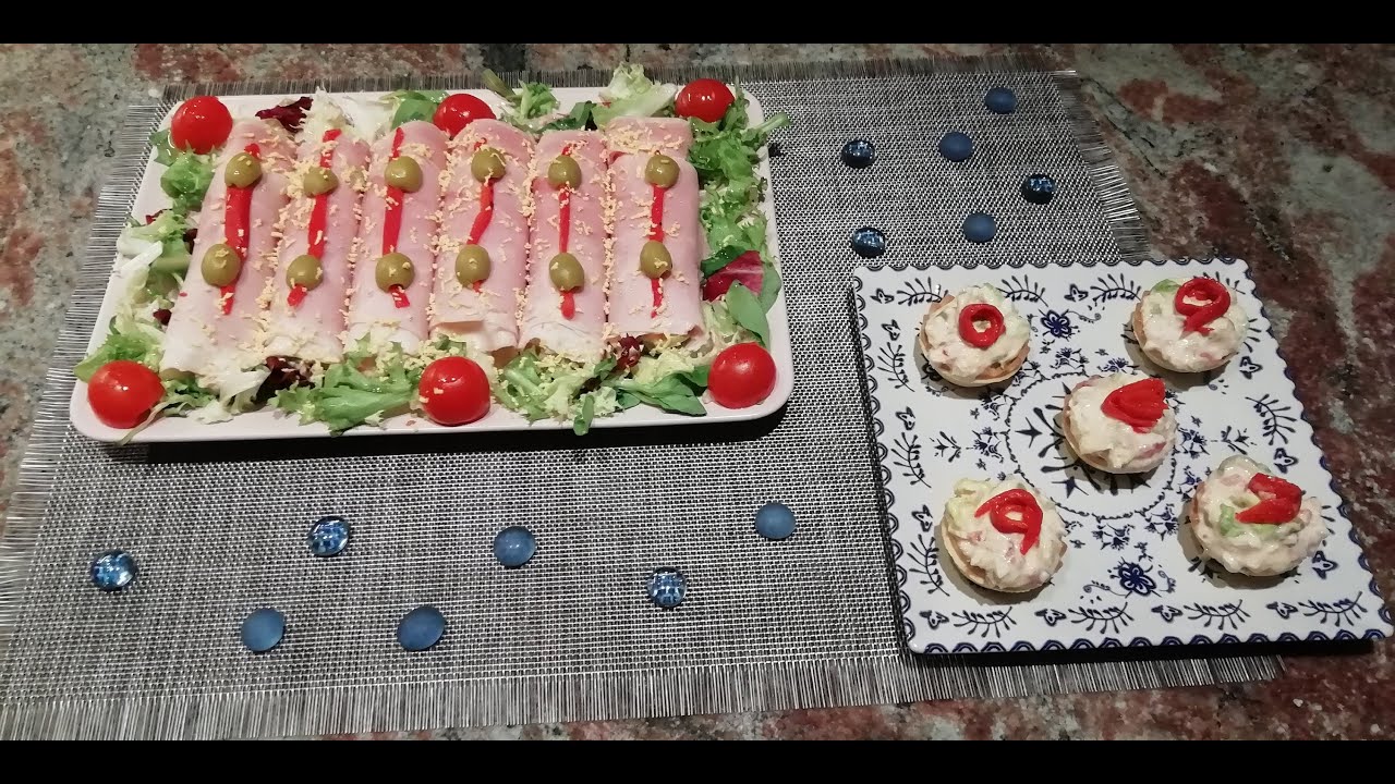 rollitos de jamón york rellenos fríos